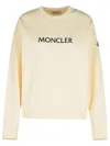 Moncler Women Logo Embroidery Sweatshirt In Beige
