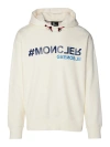 Moncler Combed Cotton Sweatshirt Hoodie In White
