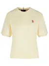 Moncler Grenoble White Cotton Clothing Tshirt In Neutral