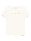 Moncler Enfant Cotton T-shirt In Neutral