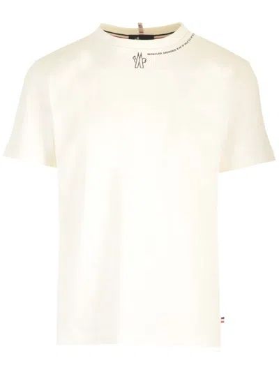 Moncler Ivory Cotton T-shirt In White