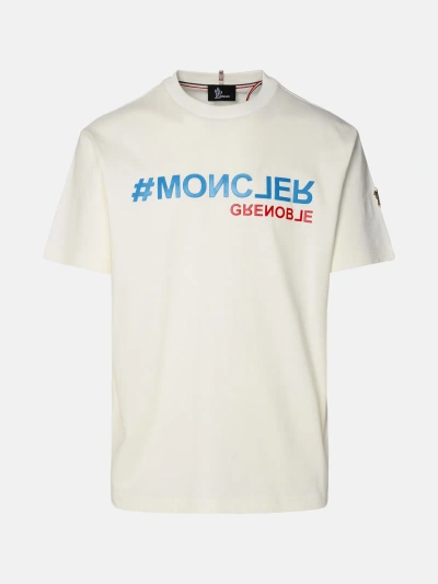 Moncler Kids' T-shirt Logo Scritta In White