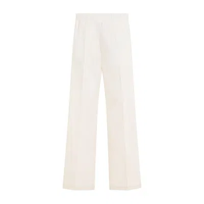 Moncler Ivory Cotton Track Pants In White