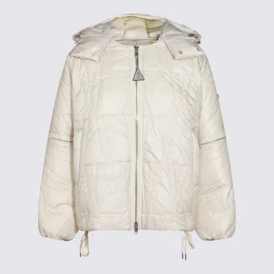 Moncler Ivory Down Jacket In White