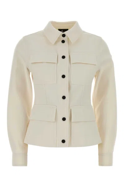 Moncler Ivory Felt Shirt In Neutral