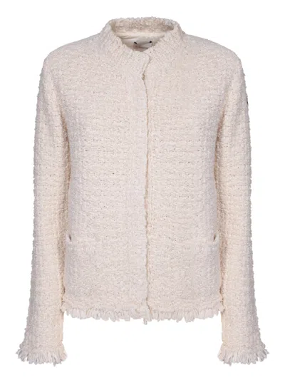 Moncler Ivory Jacket In White