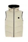 Moncler Piumino Guersac In Nylon Avorio  Uomo In Neutral