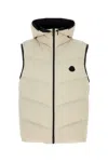 Moncler Piumino Guersac In Nylon Avorio  Uomo In White
