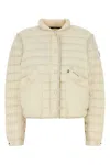 Moncler Ivory Nylon Madulain Down Jacket