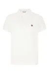 Moncler Logo Patch Polo Shirt In Bianco