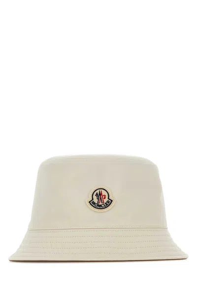 Moncler Ivory Polyester Reversible Bucket Hat In Brown