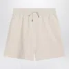 Moncler Logo Patch Track Shorts In White