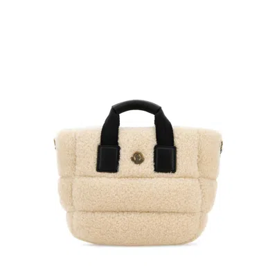 Moncler Ivory Teddy Caradoc Handbag