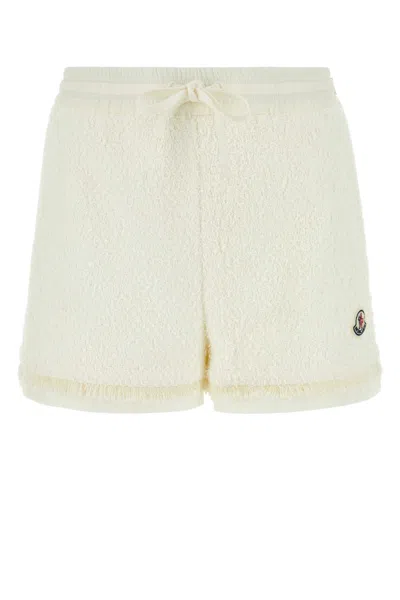 MONCLER IVORY TWEED SHORTS