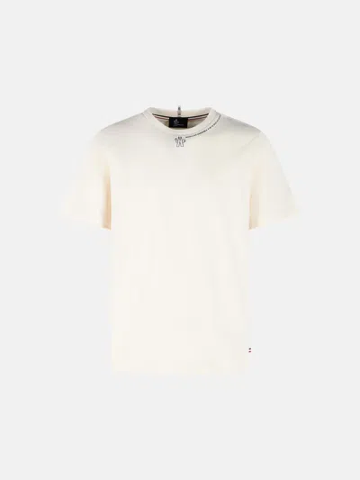 Moncler Ivory White Cotton T-shirt