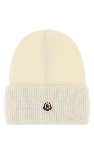 MONCLER CUFFIA IN LANA AVORIO  DONNA