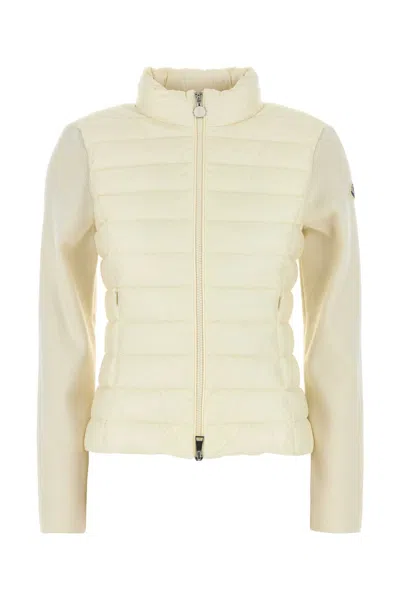 MONCLER IVORY WOOL BLEND CARDIGAN