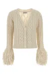Moncler Alpaca Blend Cardigan V-neckline In White