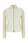 Moncler Turtleneck Cardigan Jacket With Zip Closure In 030