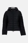 Moncler Puffer Jacket With Metal Zip Fastener And Hood In Black