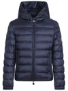 Moncler Najan Short Down Jacket With Hood In Blue