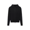 Moncler Zip-up Hooded Sweatshirt In Black