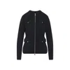 Moncler Textured Knit And Quilted Virgin Wool Jacket In Black