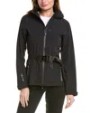 Moncler Relaxed Fit Technical Jacket With Adjustable Features In Black