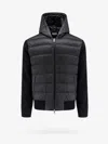 Moncler Cardigan Tricot À Empiècements Matelassés In Black
