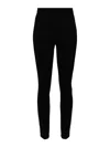 Moncler Grenoble Black Leggings With Zipped Pocket In Stretch Polyamide Woman In Black