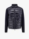 Moncler L And Padded Nylon Full-zip Cardigan In Blue