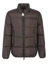 Moncler Dark Brown Nylon Erterle Down Jacket In Brown