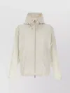 Moncler Windbreaker Drawstring Hood Elasticated Cuffs In White