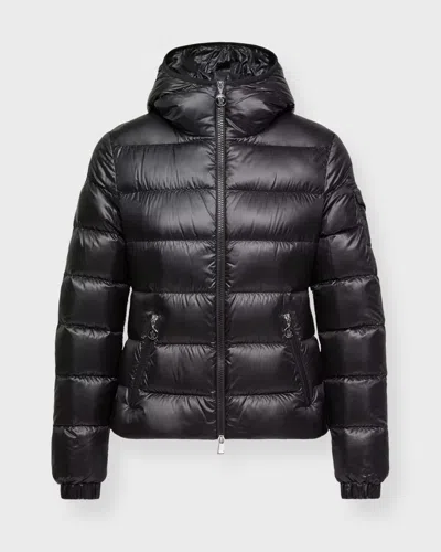 Moncler Jacket Glesse Hooded Short Down In Black