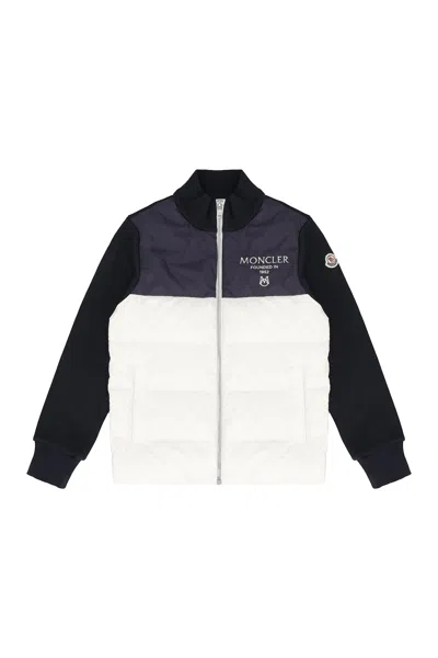 MONCLER JACKET IN FLEECE WITH PADDED PANEL