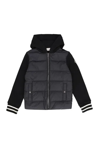 MONCLER JACKET IN FLEECE WITH PADDED PANEL