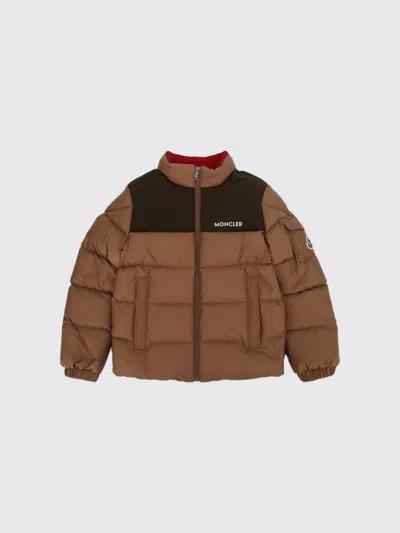 Moncler Jacket Kids Color Camel In Brown