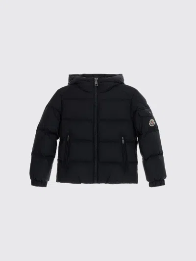 Moncler Jacket Kids Color Navy In Black