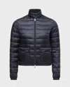 Moncler Slim Fit Long Season Coat For Women In Blue