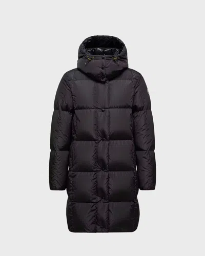 Moncler Jacket Little Long Coat In Black