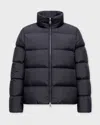 Moncler Mauzun Tech Down Jacket In Blue