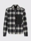 Moncler Check-pattern Padded Coat In Black