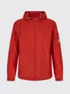 Moncler Red Solid Hood Jacket In Red