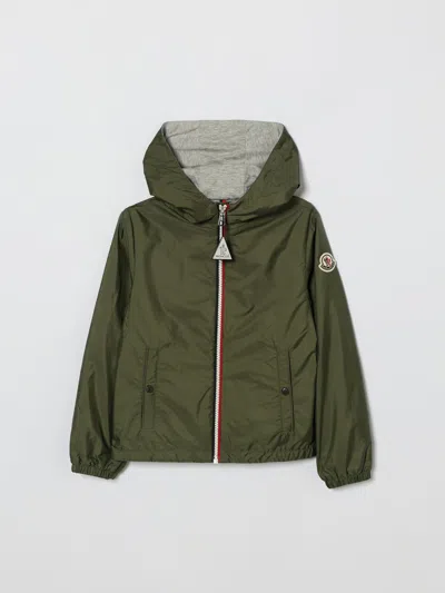 Moncler Jacket  Kids Color Kaki In Green