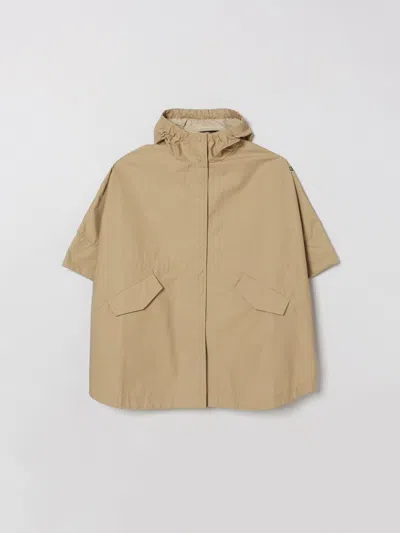 Moncler Jacket  Kids Color Leather In Brown