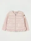 Moncler Babies' Piumino Imbottito In Nylon E Lana Vergine  In Pink