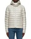 Moncler Lauros Logo Patch Zip-up Hooded Jacket In Multi