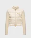 Moncler Jacket Padded Wool Zip-up Cardigan In Neutral