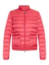 Moncler Lans Down Puffer Jacket In Burgundy