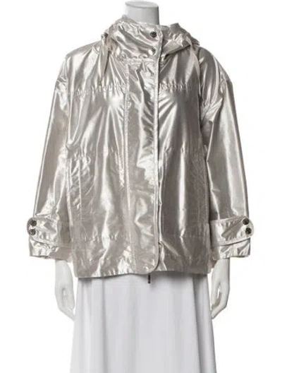 Pre-owned Moncler Jacket In Silver